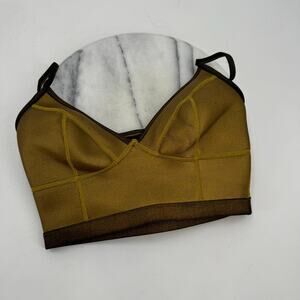 Dos Gardenias Gold scuba swim suit top